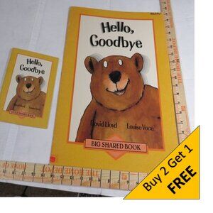 Hello, Goodbye BIG BOOK (almost 2 feet tall)  with student story book Classroom